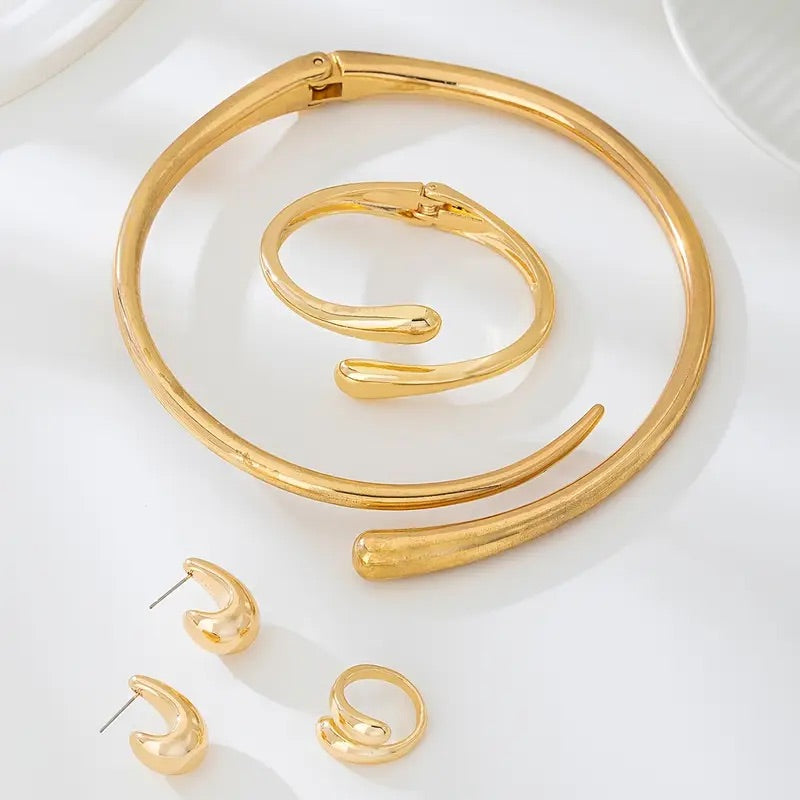4-teiliges Regal-Strass-Brautset