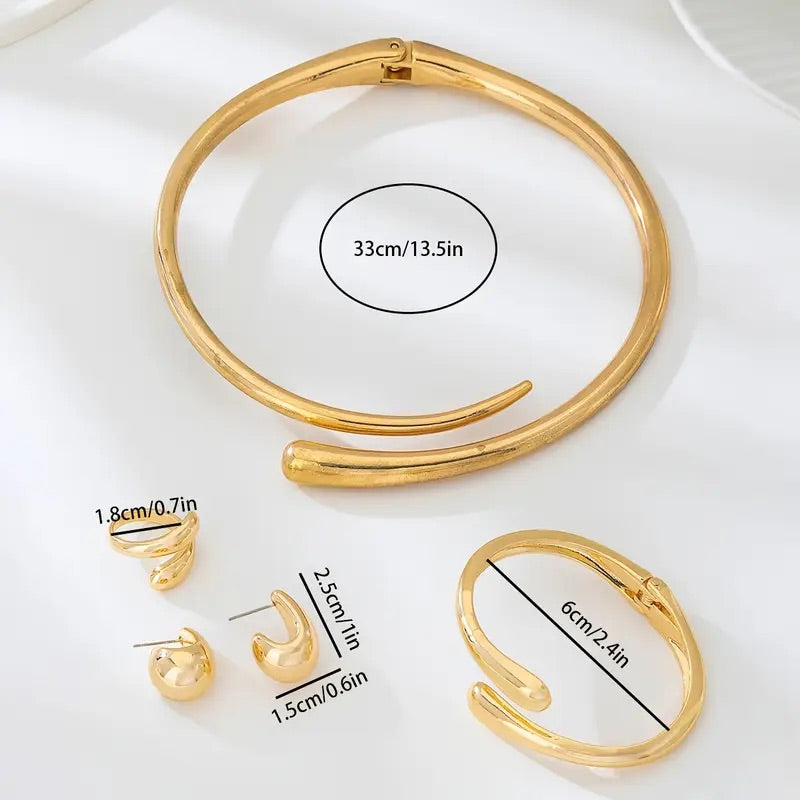 4-teiliges Regal-Strass-Brautset